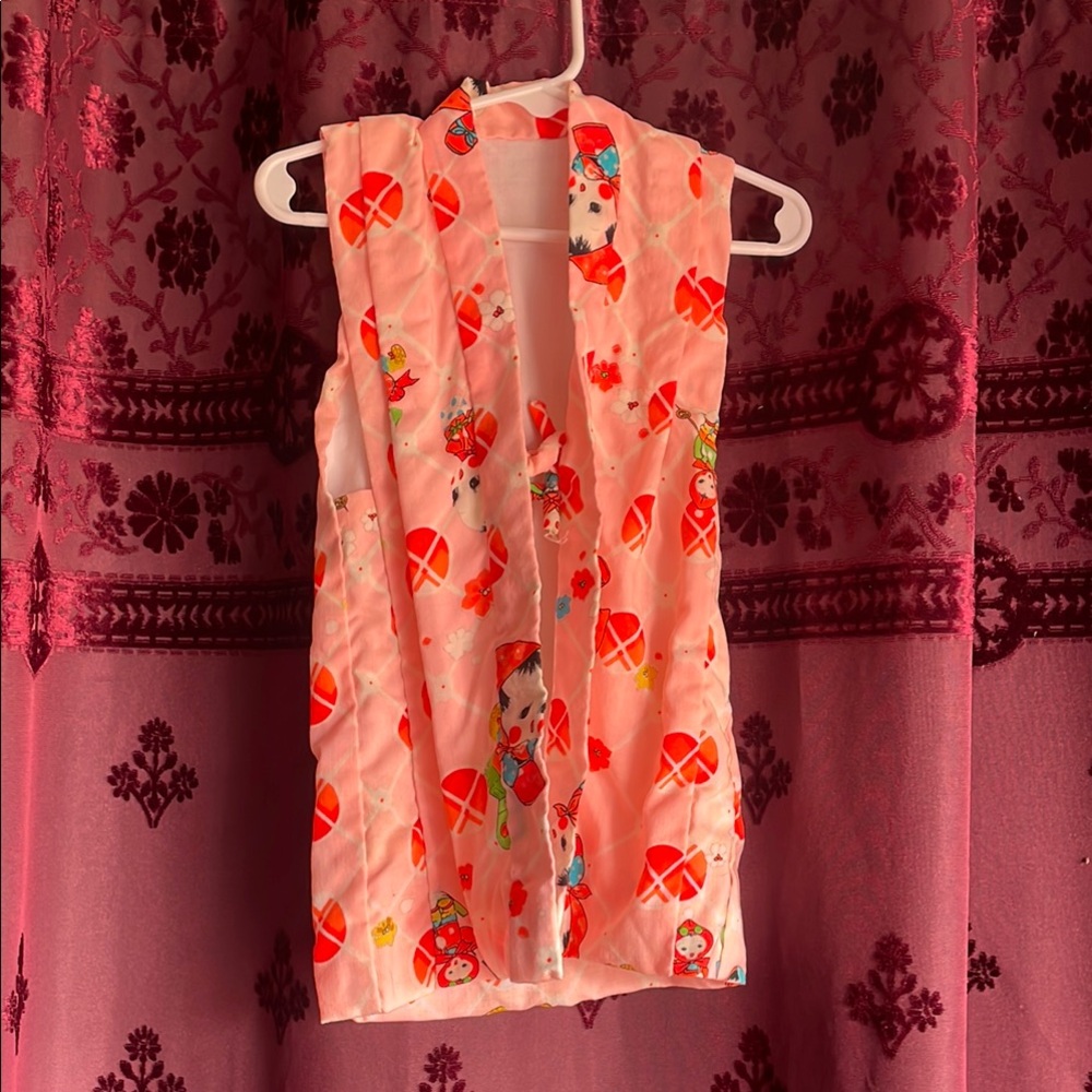 3/$20 Pink Retro Girls Print Vest Size 4T